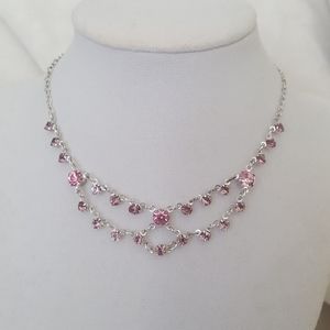 Vintage Avon 90s choker pink rhinestones